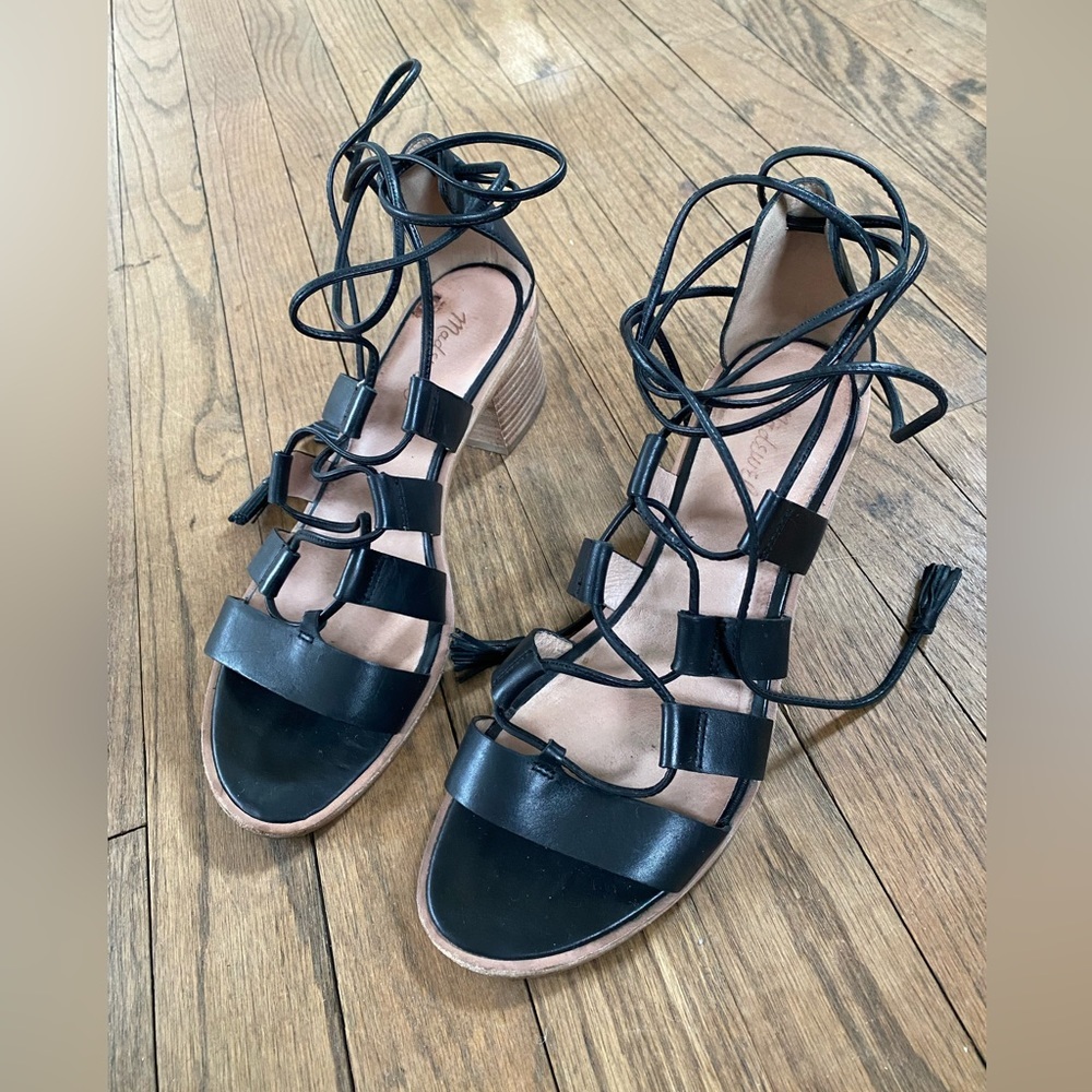 Madewell size 9 block heel gladiator style sandals